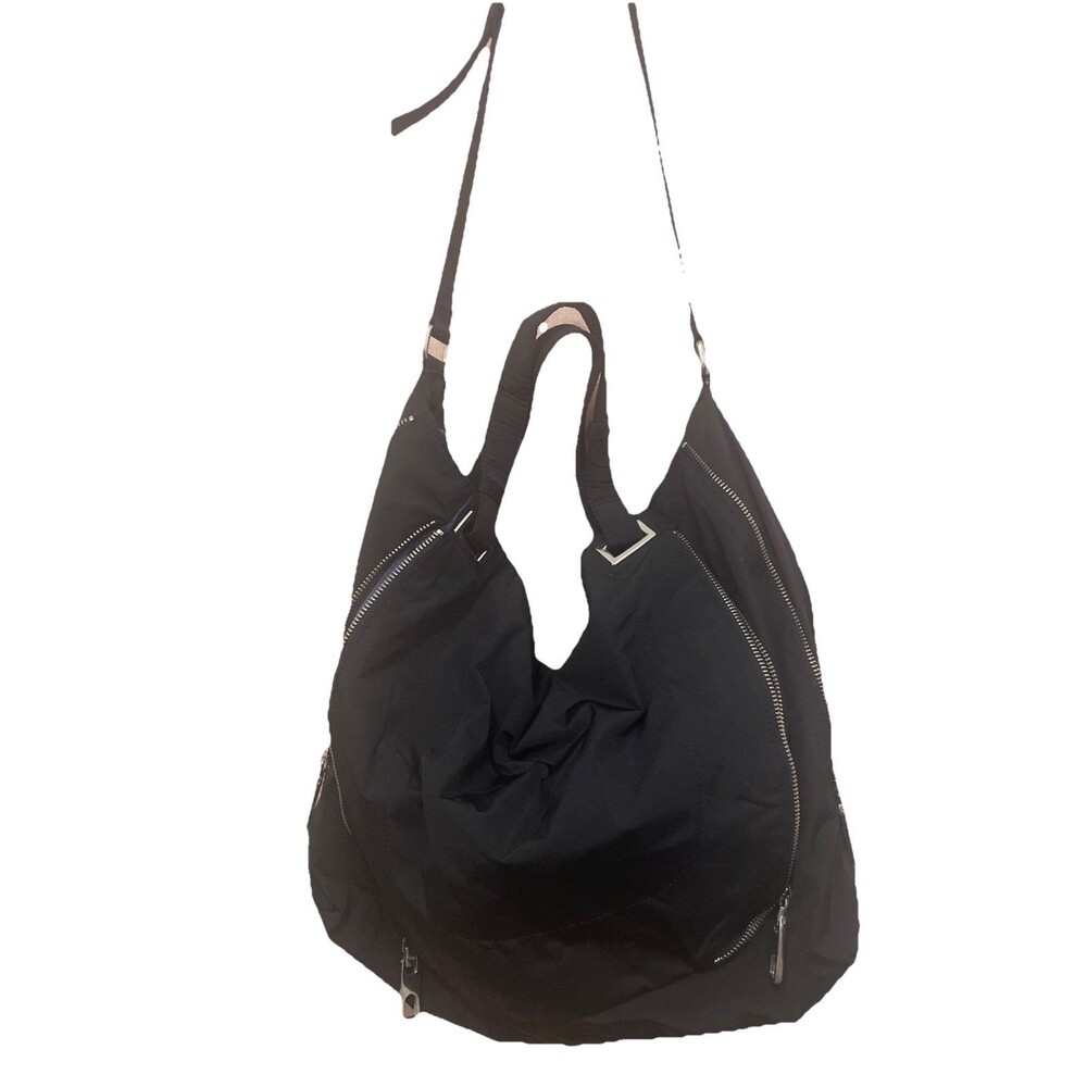 Gap Fit Gym Yoga Dance Bag Tote Weekender Crossbody Black Nylon Clean